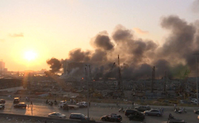 انفجار شدید و آتش‌سوزی گسترده در بندر بیروت تروریستی نیست