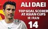 علی دایی در صدر بهترین گلزنان تاریخ جام ملت‌های آسیا