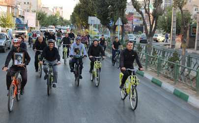 پیمایش حرم تا حرم به وسیله دوچرخه توسط همکار شاغل در منطقه21