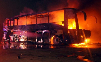 تصادف تانکر سوخت با اتوبوس در سنندج / 15 کشته تاکنون +عکس