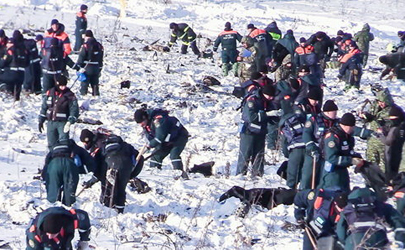 کشف بقایای جسد قربانیان سقوط هواپیما در روسیه