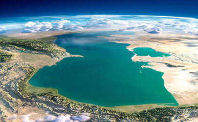 عکس دریای خزر از دوربین ماهواره