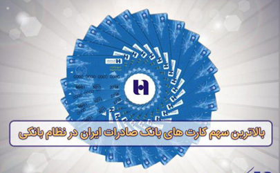 بالاترین سهم کارتهای بانک صادرات ایران در نظام بانکی