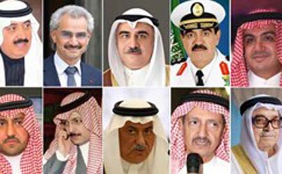شاهزاده‌های سعودی از پا آویزان شدند