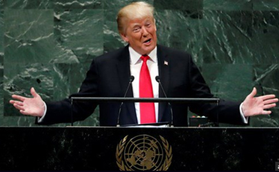 تمسخر رئیس جمهور آمریکا در سازمان ملل