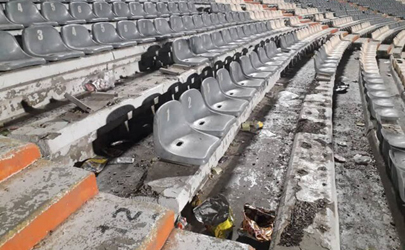 تصاویر تخریب ورزشگاه آزادی توسط هواداران پرسپولیس - سپاهان