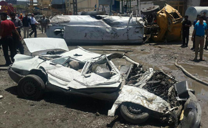 برخورد زنجیره‌ای 9 خودرو در سوادکوه 